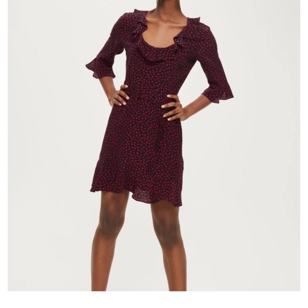 TOPSHOP LIP PRINT MINI DRESS